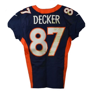 2012 Eric Decker Game Worn   Denver Broncos Jersey 11/18/12 (NFL LOA)